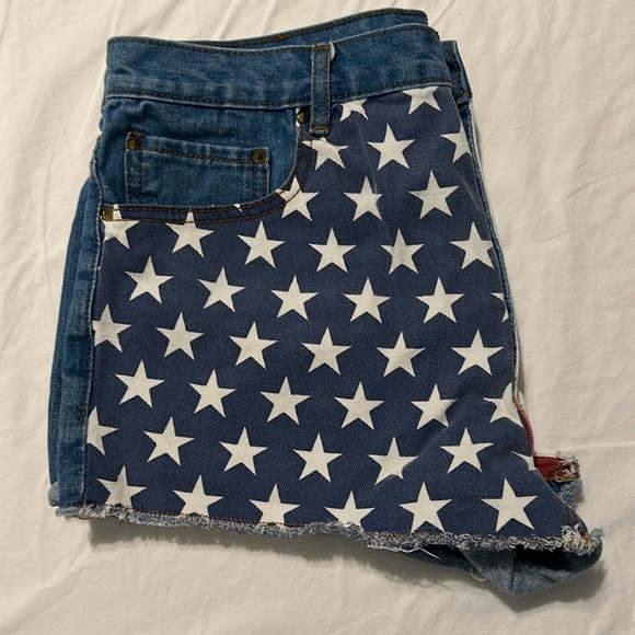 EUC American flag denim shorts - Picture 4 of 5